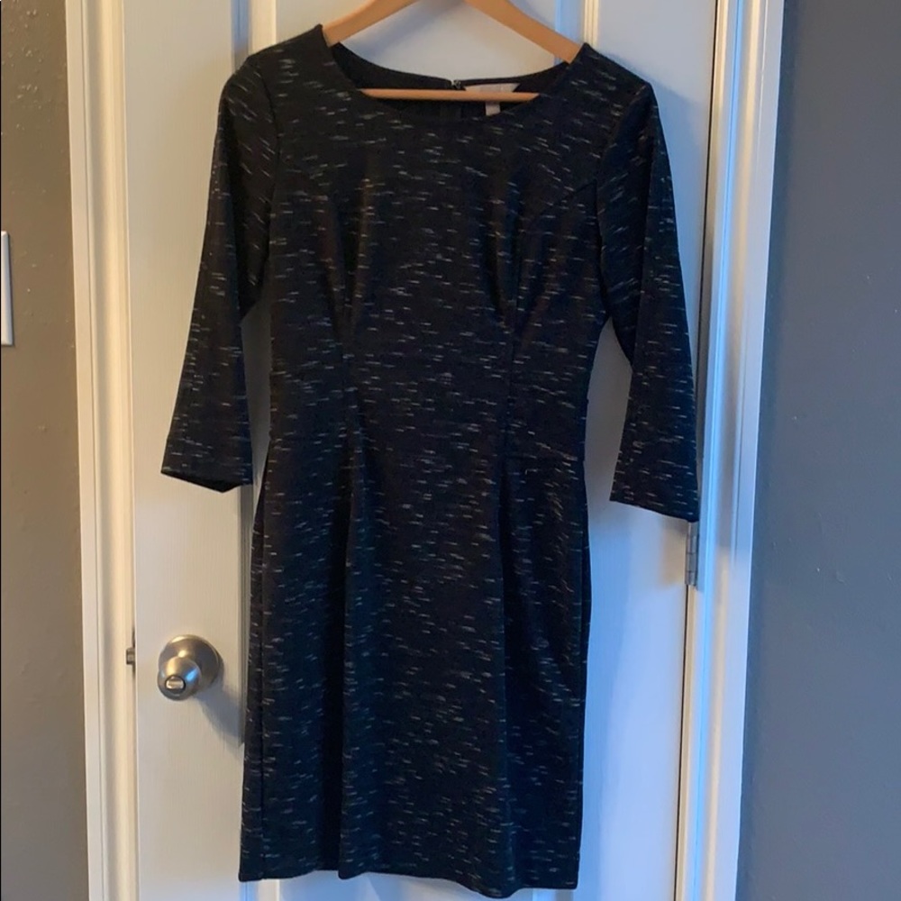 Black print dress